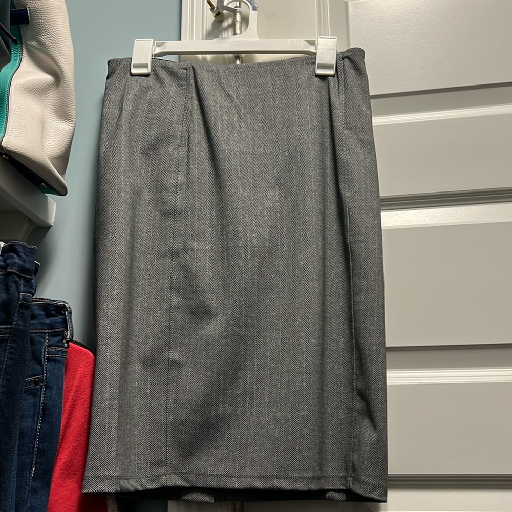 Gray Liverpool Pencil Skirt